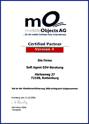 Zertifikat MobileObjects